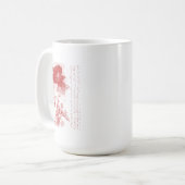 赤いバラ コーヒーマグカップ (正面左)