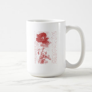 赤いバラ コーヒーマグカップ