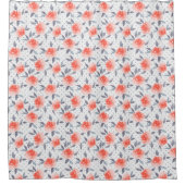 赤いバラ シャワーカーテン (正面)