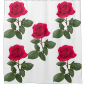 赤いバラ シャワーカーテン (正面)