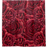 赤いバラ シャワーカーテン (正面)