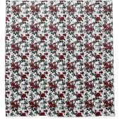 赤いバラ。シャワーカーテン シャワーカーテン (正面)