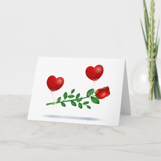 赤いバラ シーズンカード (正面)