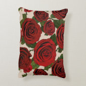 	赤いバラ。シームレスなフローラ背景。  アクセントクッション (裏面(縦))