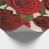 	赤いバラ。シームレスなフローラ背景。  ラッピングペーパー (角)