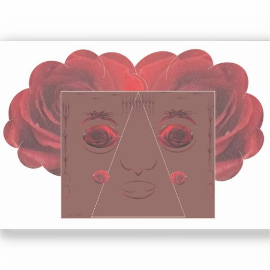 赤いバラ。 シール (正面)