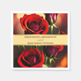 赤いバラ スタンダードカクテルナプキン