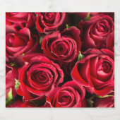 赤いバラ スパークリングワインラベル (シングルラベル)