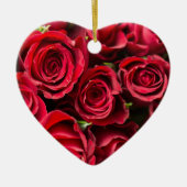 赤いバラ セラミックオーナメント (正面)