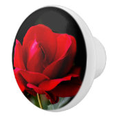 赤いバラ セラミックノブ (右)