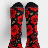 赤いバラ ソックス (上部)
