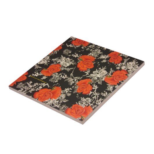 赤いバラ タイル (側面)