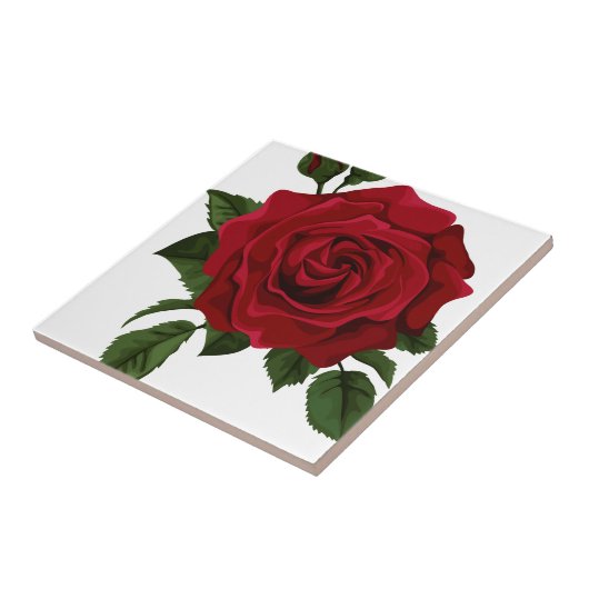 赤いバラ タイル (側面)