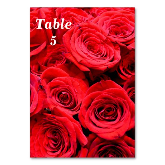 赤いバラ テーブルナンバー (正面)