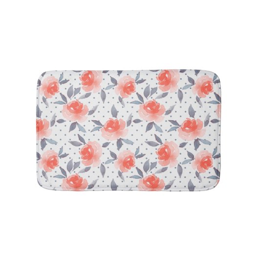 赤いバラ バスマット (正面)