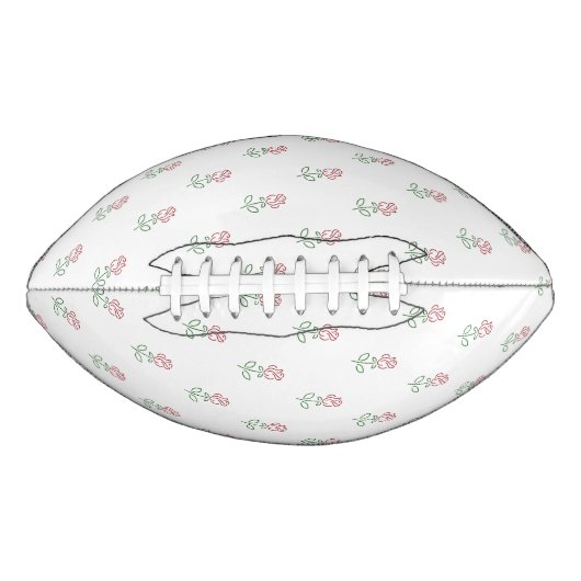 赤いバラ、バラのパターン、花 アメリカンフットボール (正面)