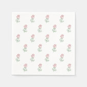 赤いバラ、バラのパターン、花 スタンダードカクテルナプキン (正面)