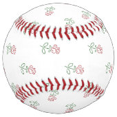 赤いバラ、バラのパターン、花 ソフトボール (裏面)