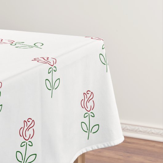 赤いバラ、バラのパターン、花 テーブルクロス (インサイチュ)