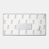 赤いバラ、バラのパターン、花 デスクマット (キーボード&マウス)