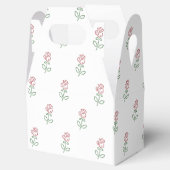 赤いバラ、バラのパターン、花 フェイバーボックス (オープン)