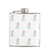 赤いバラ、バラのパターン、花 フラスク (正面)