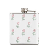 赤いバラ、バラのパターン、花 フラスク (裏面)