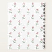 赤いバラ、バラのパターン、花 プランナー手帳 (裏面)