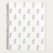 赤いバラ、バラのパターン、花 プランナー手帳 (正面)