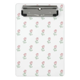 赤いバラ、バラのパターン、花 ミニクリップボード