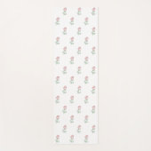 赤いバラ、バラのパターン、花 ヨガマット (正面)