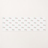 赤いバラ、バラのパターン、花 ヨガマット (正面(横))