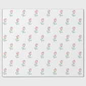 赤いバラ、バラのパターン、花 ラッピングペーパー (フラット)