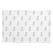 赤いバラ、バラのパターン、花 枕カバー (裏面)