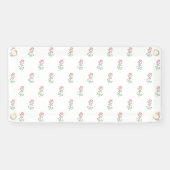 赤いバラ、バラのパターン、花 横断幕 (横)