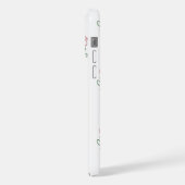 赤いバラ、バラのパターン、花 iPhoneケース (左側面)