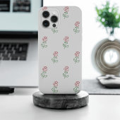 赤いバラ、バラのパターン、花 iPhoneケース