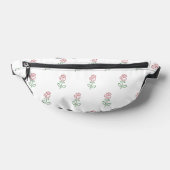 赤いバラ、バラの模様、花 ファニーパック (レイダウン)
