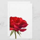 赤いバラ-バラはテンプレートをカスタマイズ 便箋 (正面/裏面)