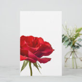 赤いバラ-バラはテンプレートをカスタマイズ 便箋 (スタンド正面)