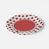 赤いバラ&パールエレガントフローラ結婚披露宴 ペーパープレート (アングル)