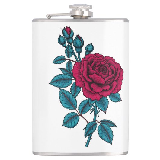 赤いバラ フラスク (正面)