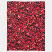赤いバラ フリースブランケット (正面)