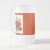 赤いバラ フロストグラスビールジョッキ (正面左)