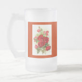 赤いバラ フロストグラスビールジョッキ (左)