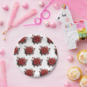 赤いバラ ペーパープレート (パーティー)