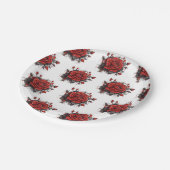 赤いバラ ペーパープレート (アングル)