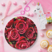 赤いバラ ペーパープレート (パーティー)