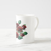 赤いバラ ボーンチャイナマグカップ (正面右)