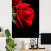 赤いバラ ポスター (ホームオフィス)